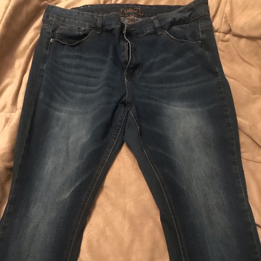 Blue jean jeggings